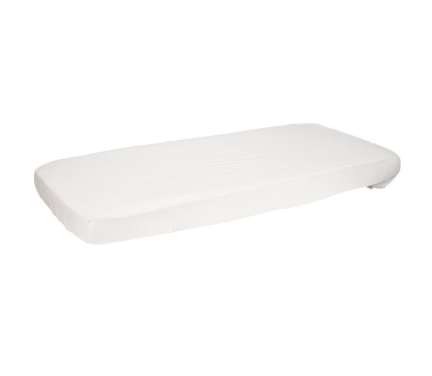 * Little Dutch Hoeslaken 40x80cm Hydrofiel Wieg Soft White | Wit