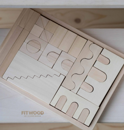 Fitwood Houten Blokkenset 33 Stuks | Huvila