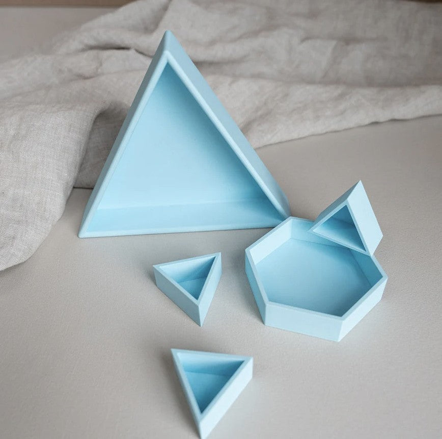 Grennn Inlegdriehoekje 'mandigo' Pastel Blauw