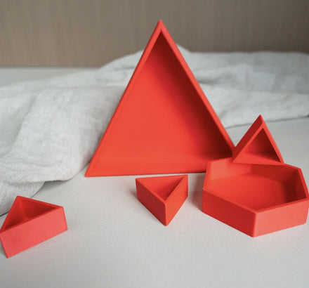 Grennn Inlegdriehoekje 'mandigo' Rood