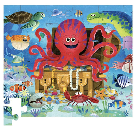 Crocodile Creek Shaped Box Puzzel 36ST | De Schat Van De Octopus
