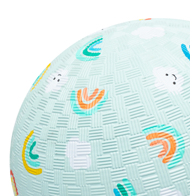 Little L Rubber Bal 13cm | Regenboog & Wolk