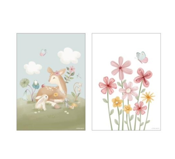 Little Dutch Poster Fairy Garden - A3 | Meerkleurig