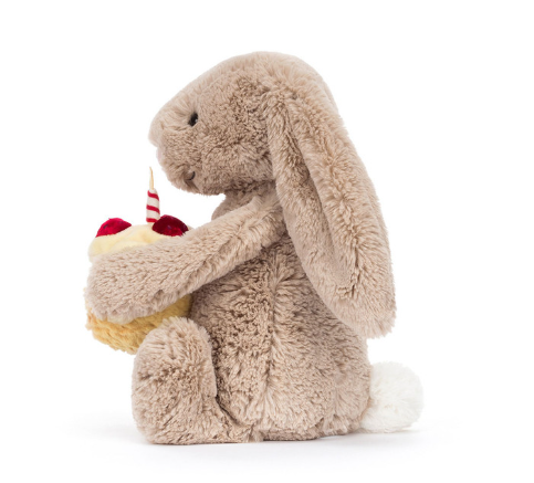 Jellycat Knuffel Bashful Beige Bunny Birthday