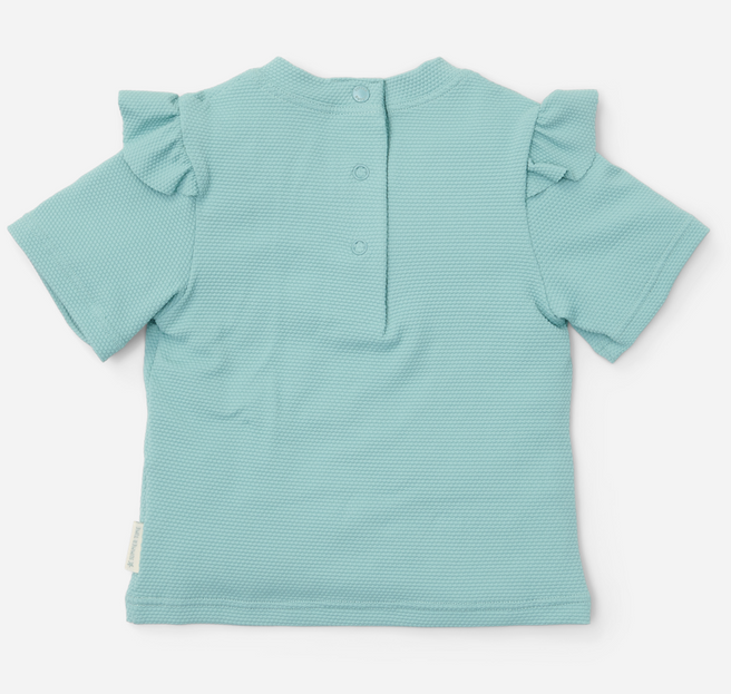 Little Dutch UV Zwemshirt Korte Mouwen Ocean Treasures Surf Blue