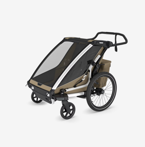 Thule Chariot Cross Dubbelzits Multisport-Fietstrailer Dubbel | Licht Kaki