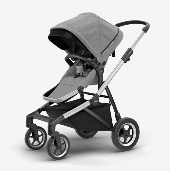 Thule Sleek Stadskinderwagen | Aluminium / Grey Melange
