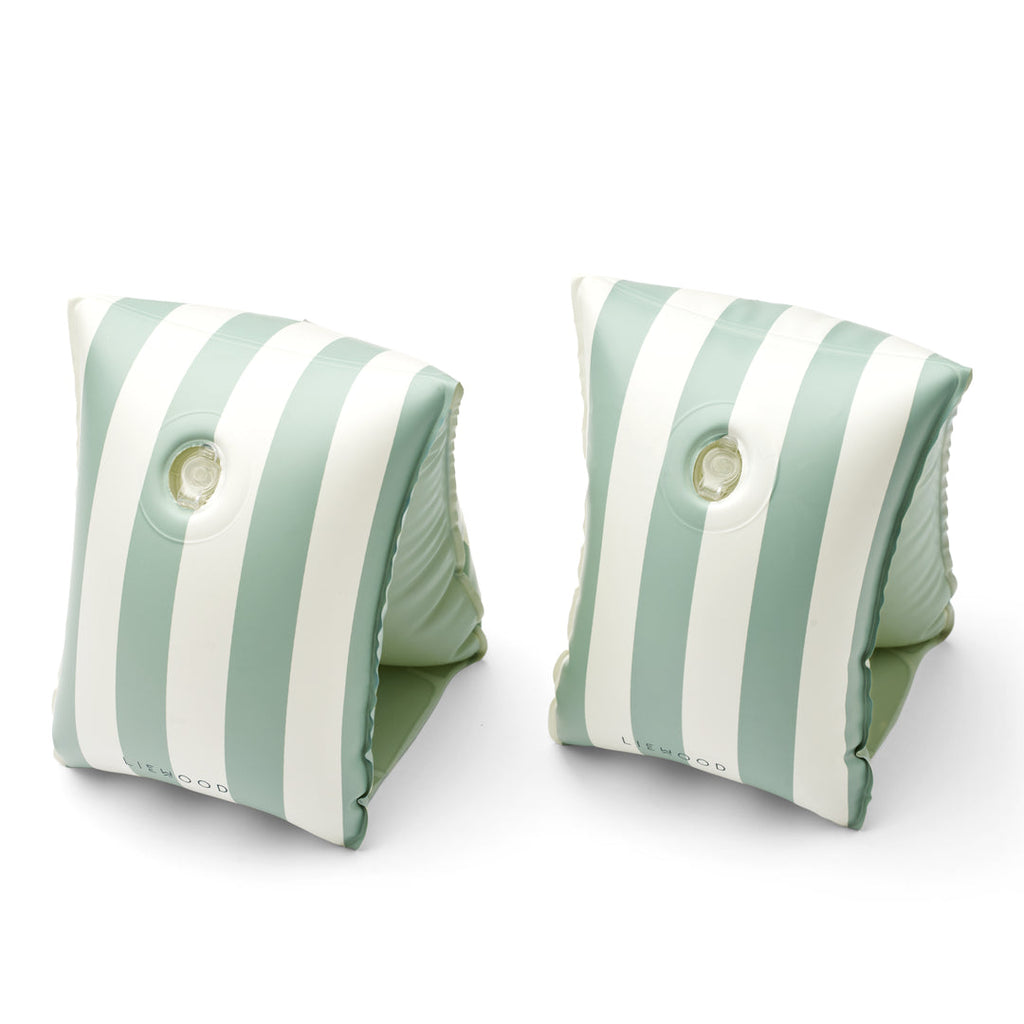 Liewood Shirley Zwembandjes 15-30 KG | Stripe Dusty Mint / Creme De La Creme