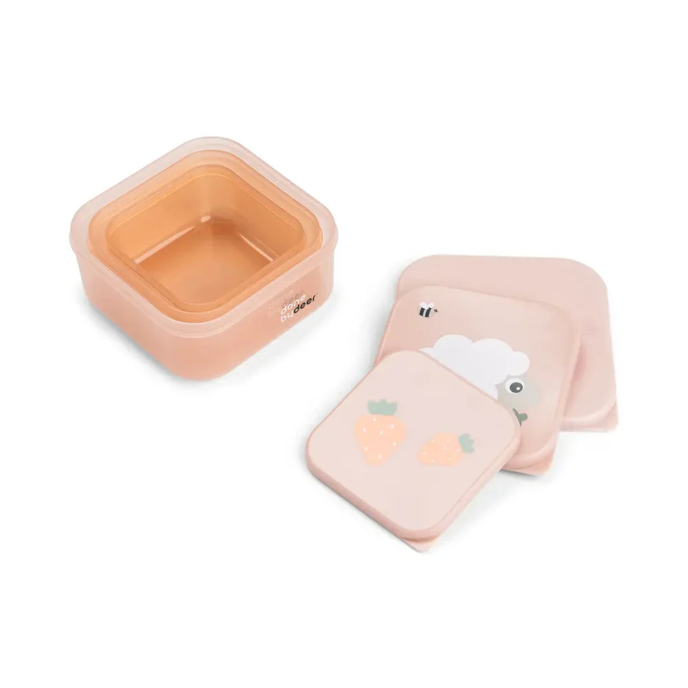 Done By Deer Set 3 Snackdoosjes Tiny Farm Powder