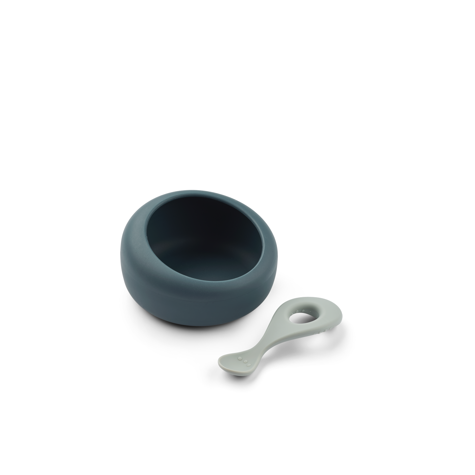 Liewood Sparia Bowl Met Lepels | Whale Blue / Dove Blue
