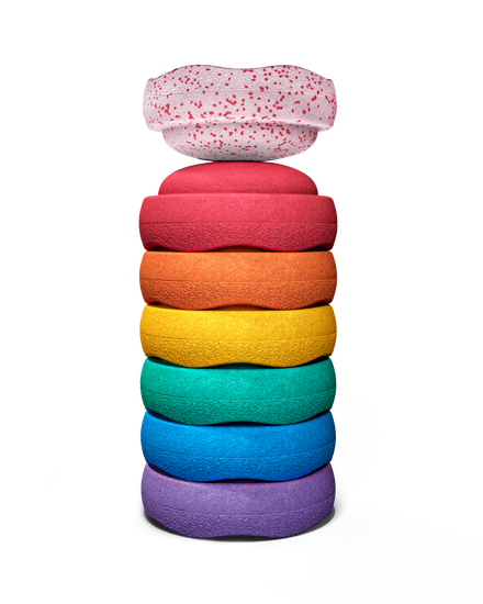 Stapelstein Blush Mini Rainbow Classic | Set van 6