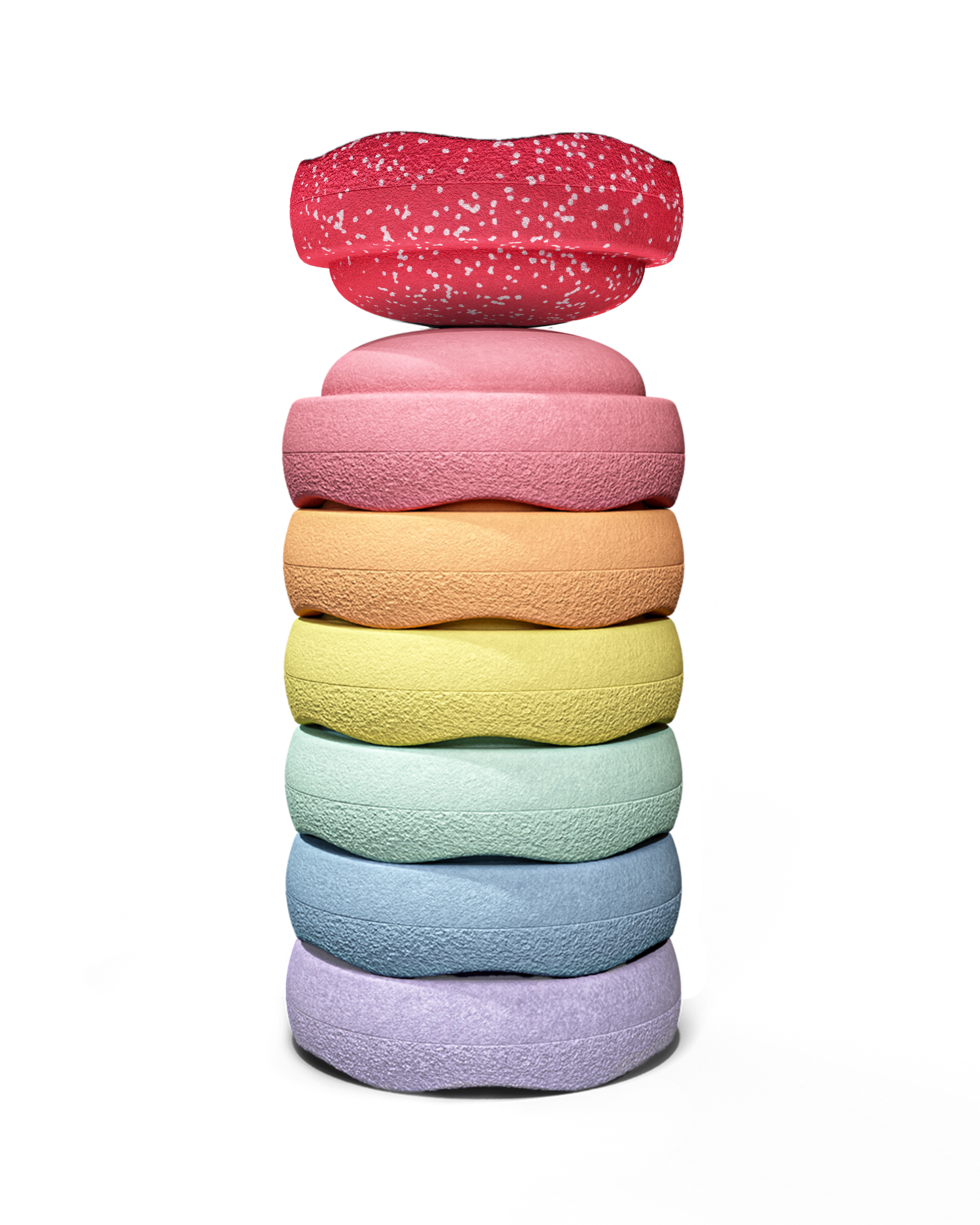 Stapelstein Blush Mini Rainbow Pastel | Set van 6