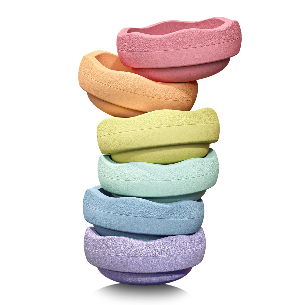 Stapelstein Original Mini Rainbow Pastel | Set van 6