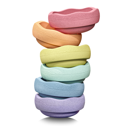 Stapelstein Original Mini Rainbow Pastel | Set van 6