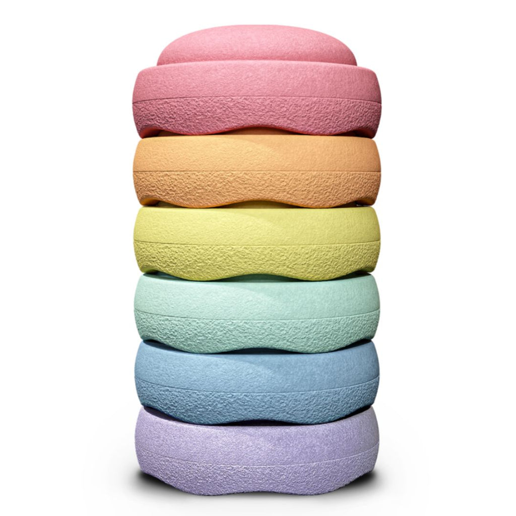 Stapelstein Rainbow Pastel | Set van 6