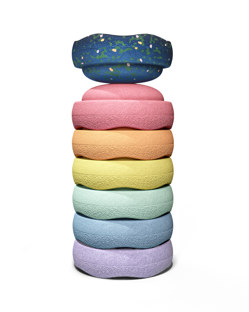 Stapelstein Spring Special Mini Rainbow Pastel set met zes mini stenen in zachte pasteltinten plus gratis mini steen