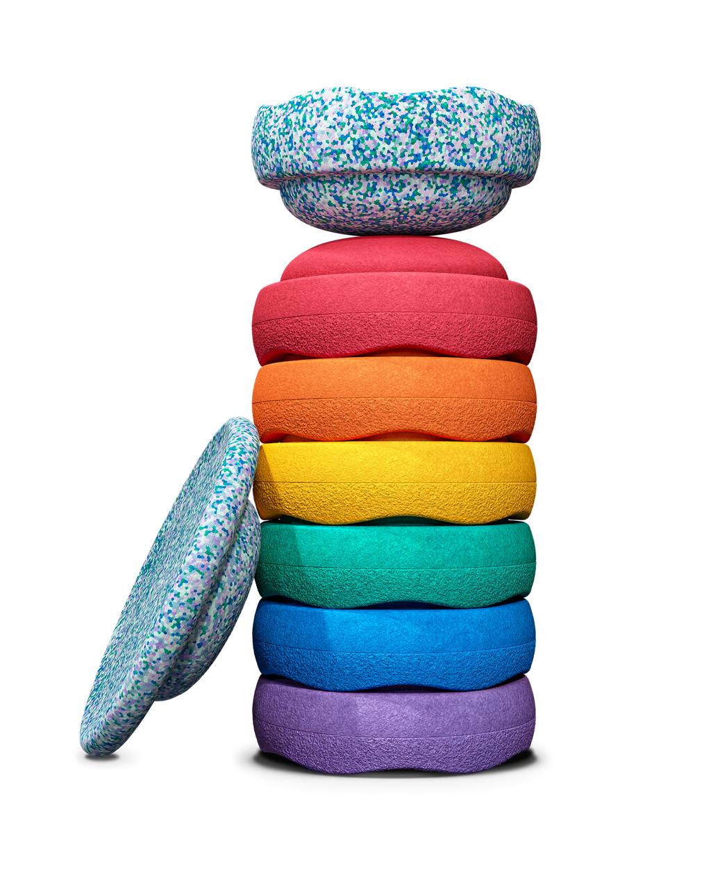 Stapelstein Winter Special Rainbow Set 7 + Balance Board | Classic