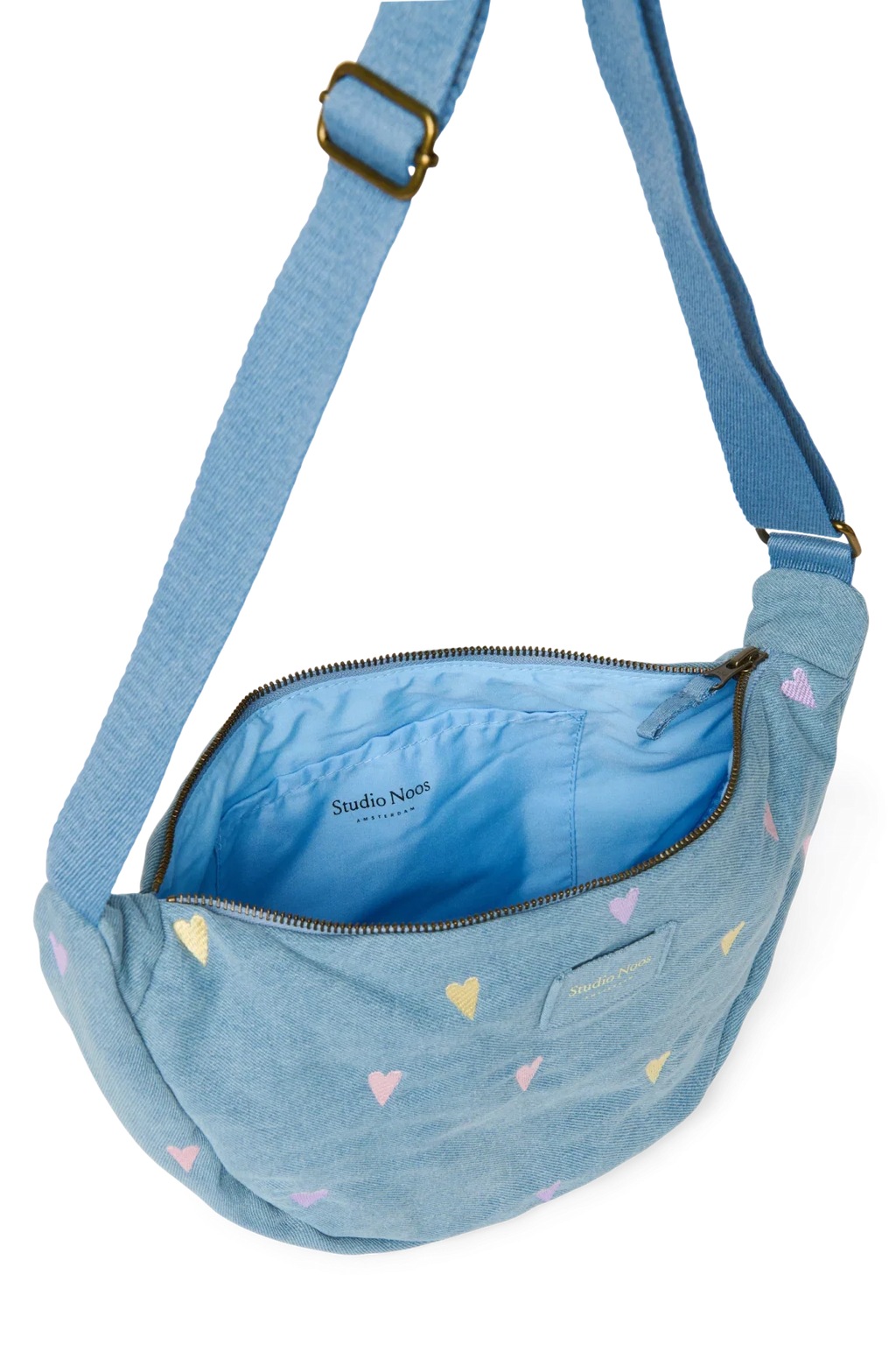 Studio Noos Adult Fanny Pack | Lichtblauwe Denim Hearts