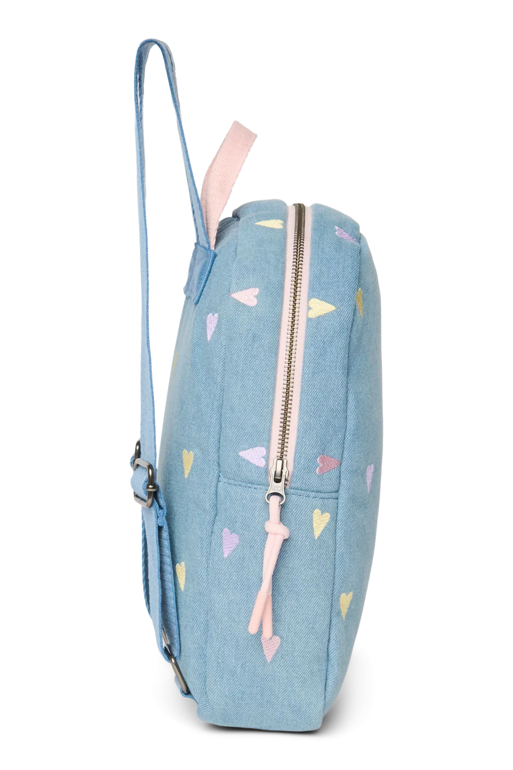 Studio Noos Mini Rugzakje | Lichtblauwe Denim Hearts