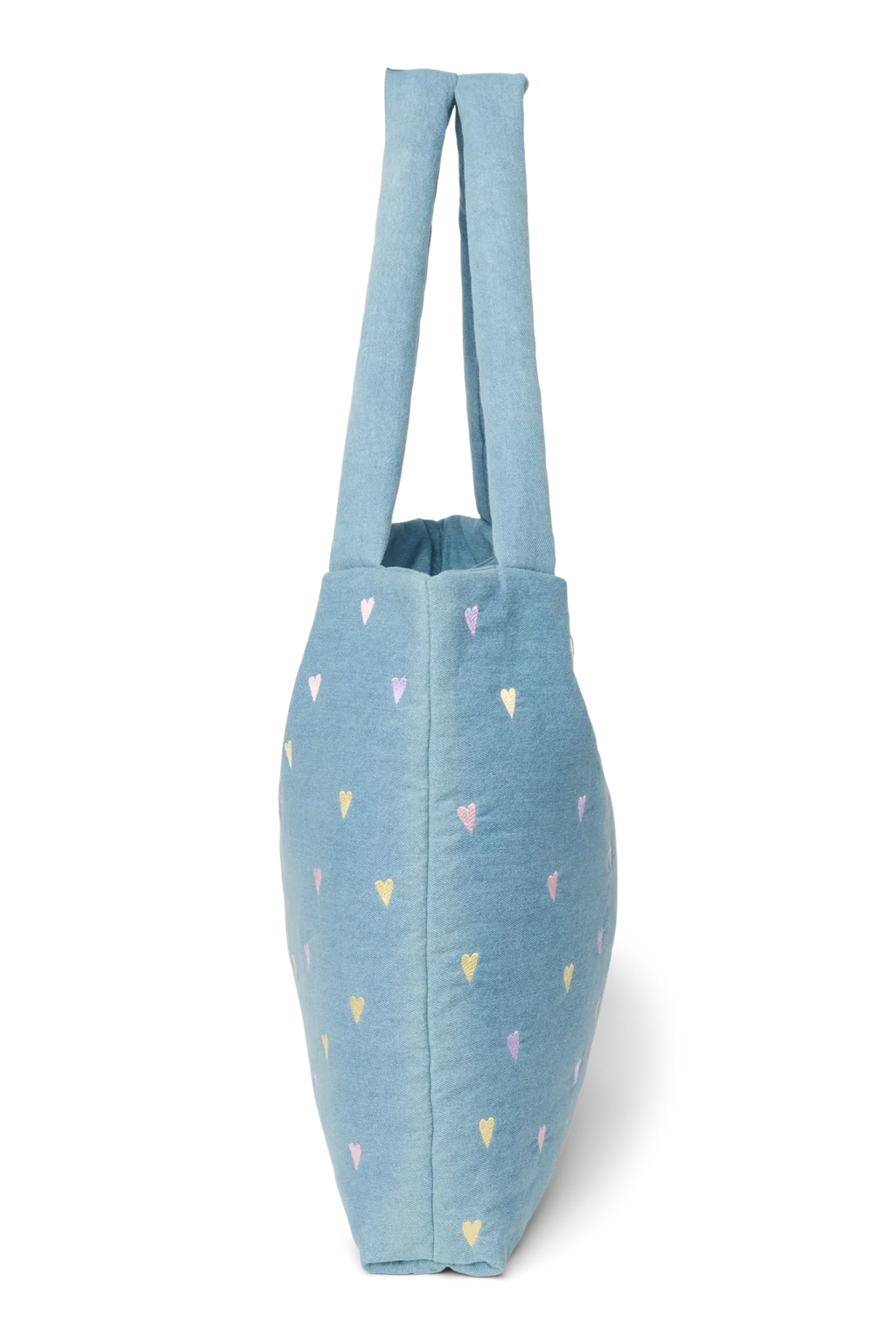 Studio Noos Mom Bag | Lichtblauwe Denim Hearts