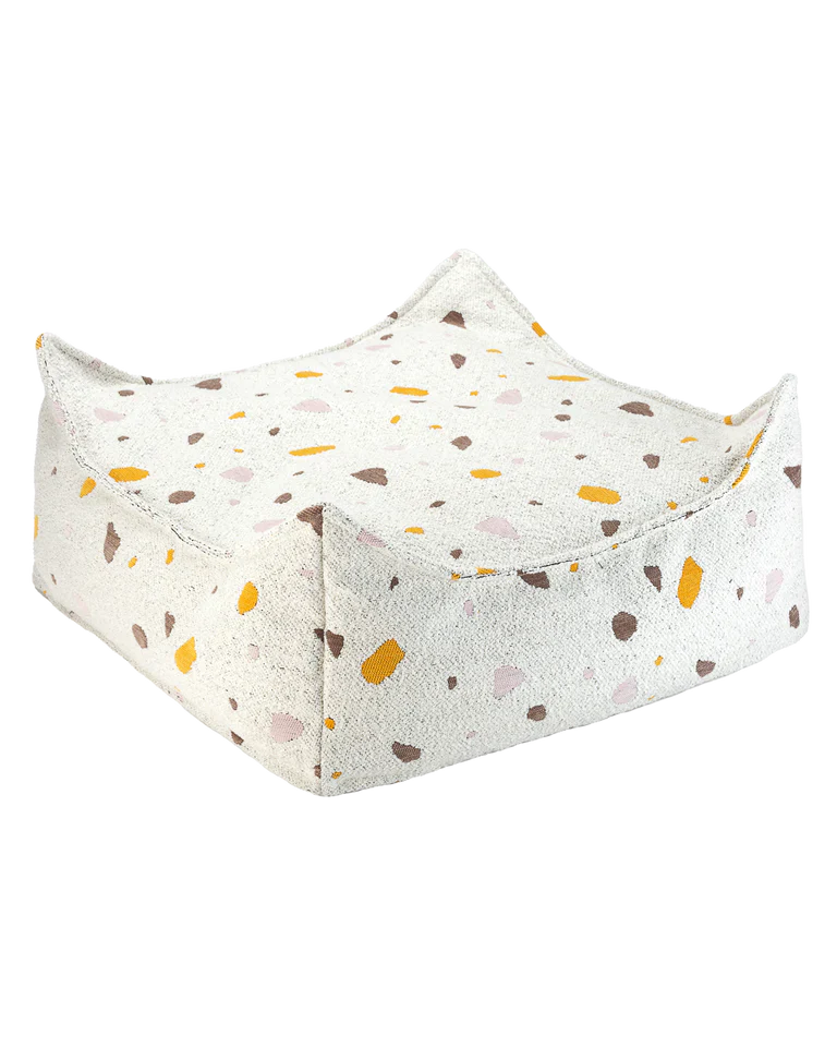 Wigiwama Pouffe Square Ottoman | Terrazzo Marble