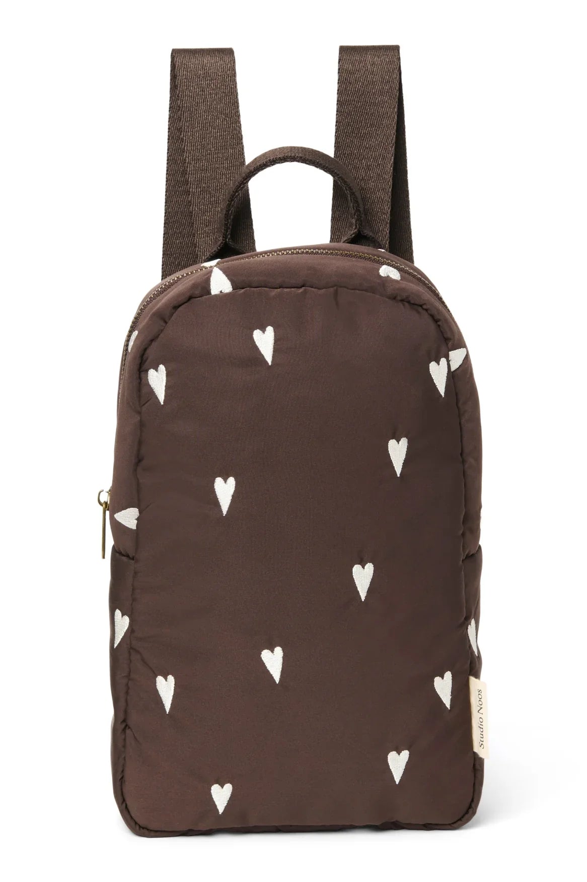 Studio Noos Mini Rugzakje Brown Puffy Hearts