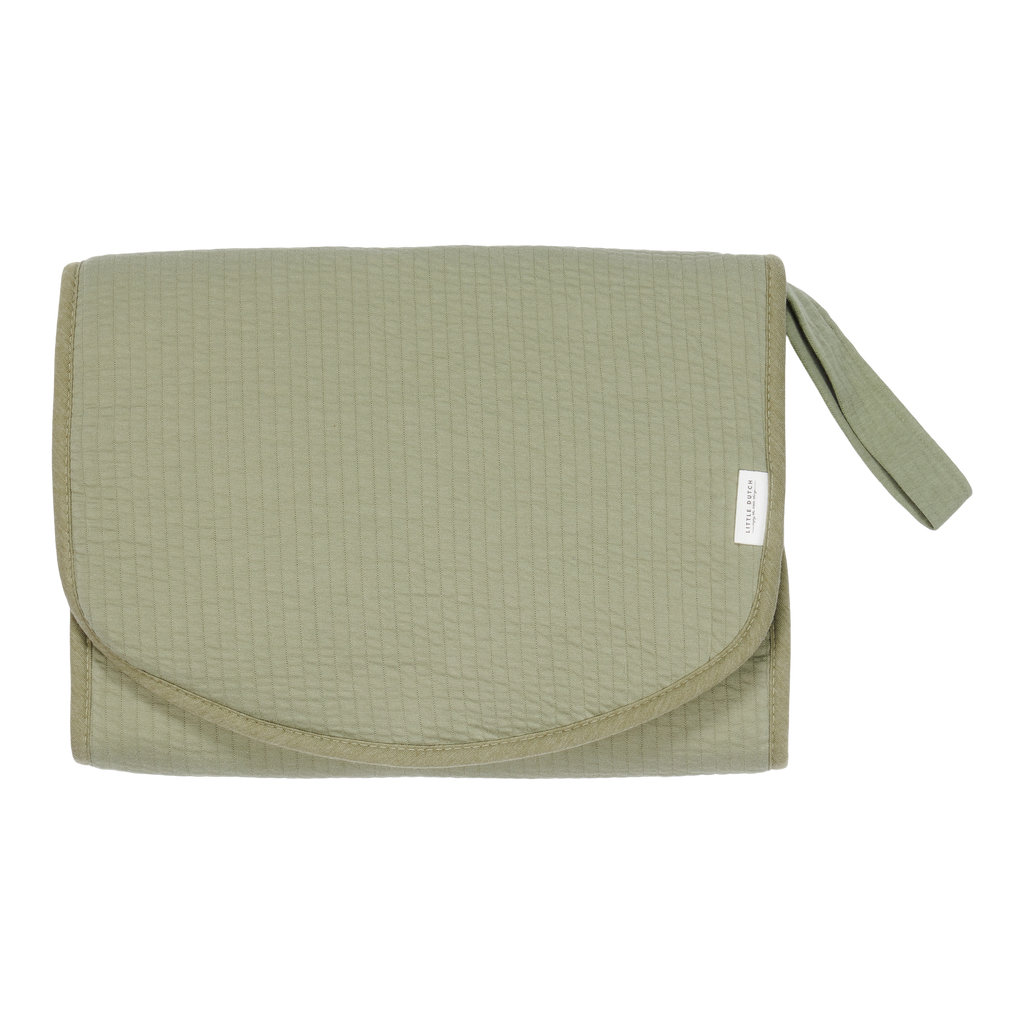 Little Dutch Verschoningsmatje met hengsel Pure Beige | Pure Olive