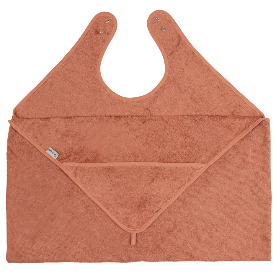 Timboo Badcape Ouder/Baby Bamboo 98x104cm | Sunrise Orange
