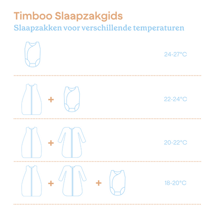 Timboo 4-Seizoenen Slaapzak Bamboe 90cm | Daisy White