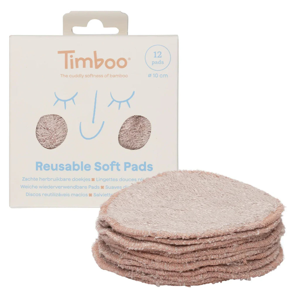 Timboo Herbruikbare Wattenschijfjes Set 12 | Misty Rose