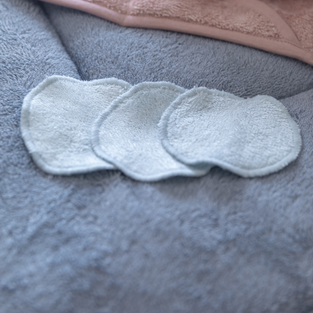 Timboo Herbruikbare Wattenschijfjes Set 12 | Feather Grey