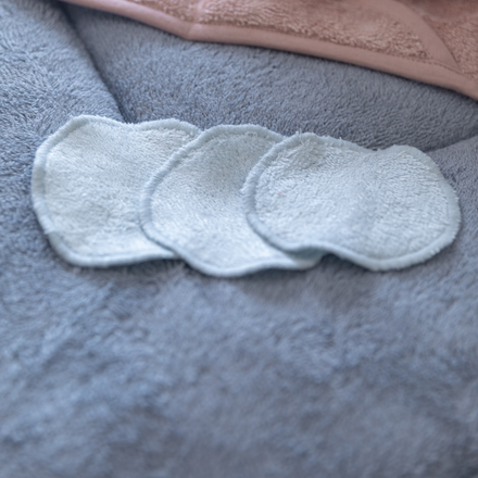 Timboo Herbruikbare Wattenschijfjes Set 12 | Feather Grey