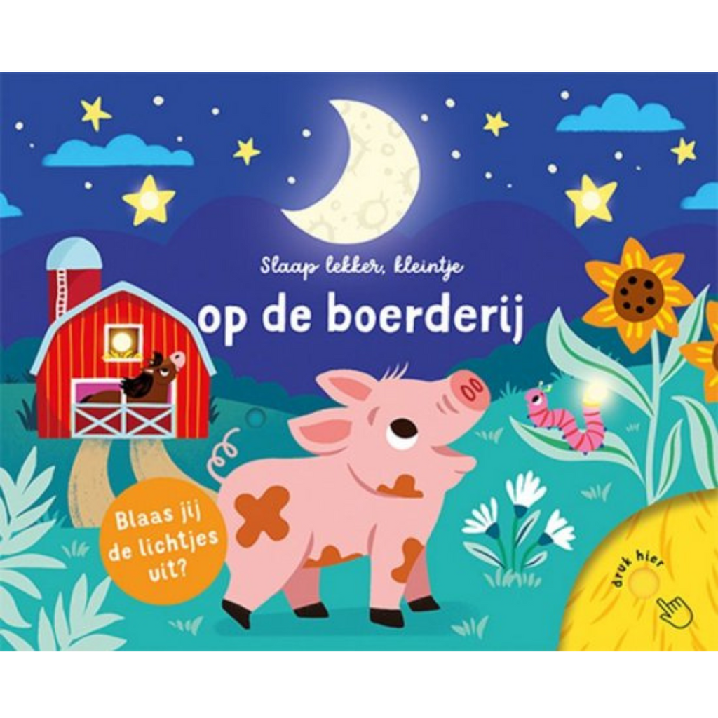 De Lantaarn Voorleesboek met lampjes Slaap lekker, Kleintje | Op de boerderij