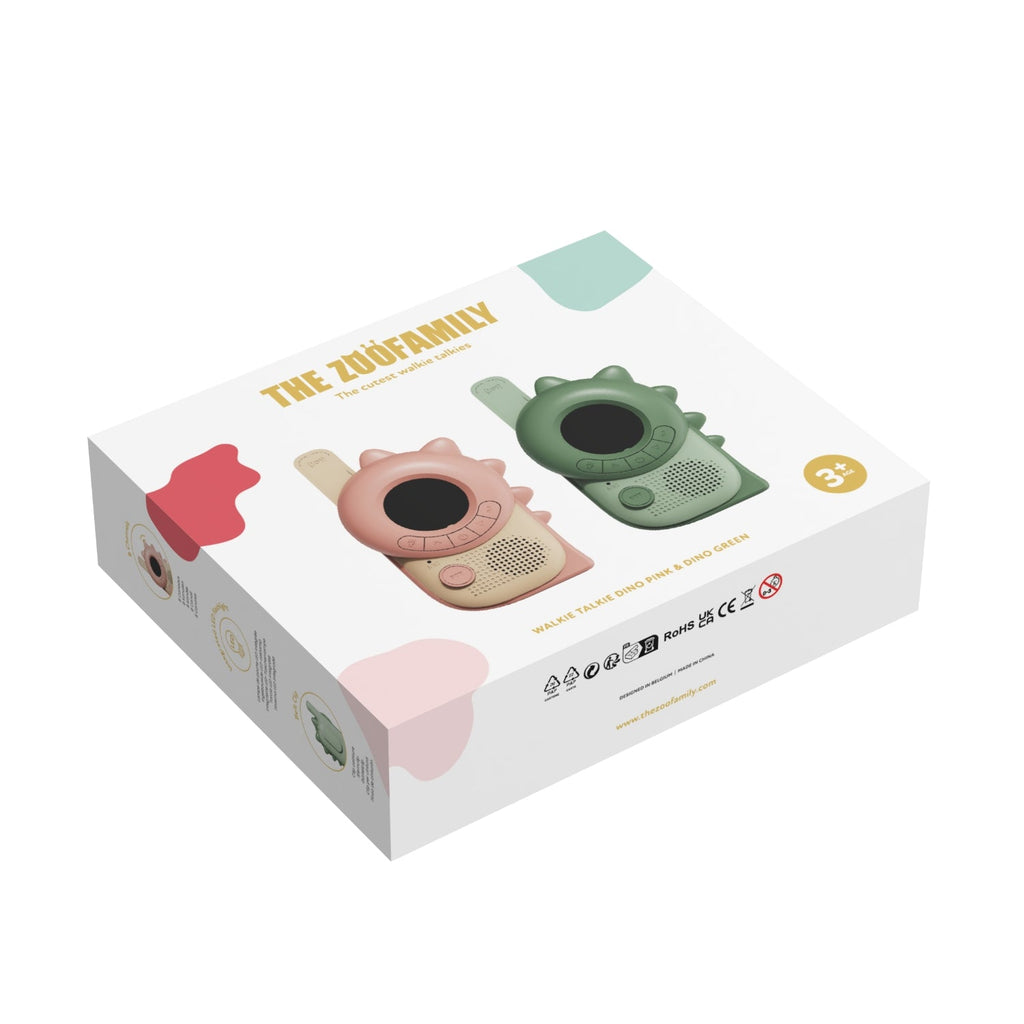 The Zoofamily Zoo walkie talkie | Dino Pink - Green