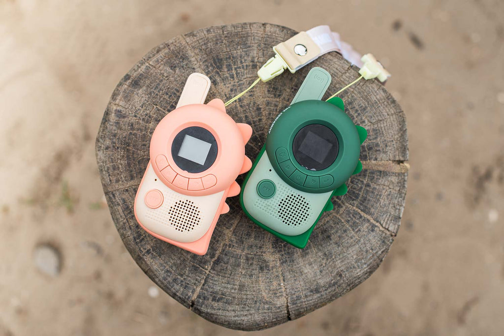 The Zoofamily Zoo walkie talkie | Dino Pink - Green