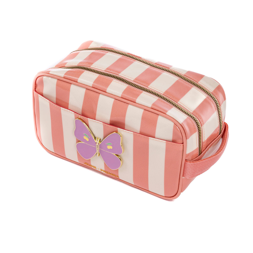 Jeune Premier Travel Pouch | Butterfly Stripe