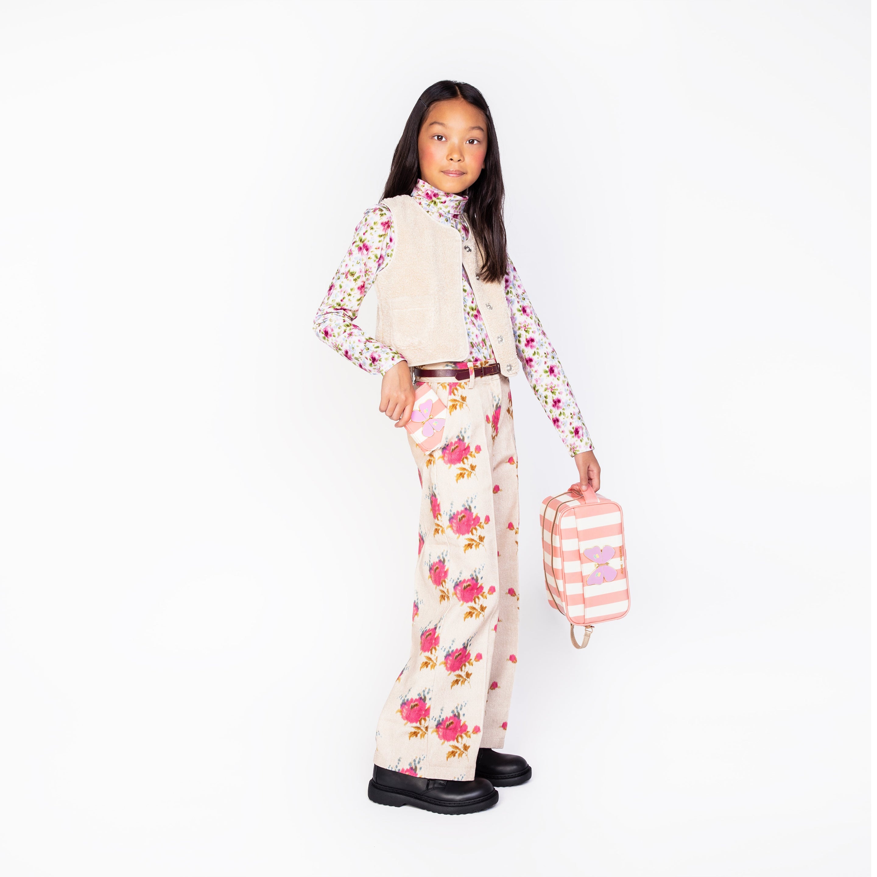 Jeune Premier Travel Pouch | Butterfly Stripe