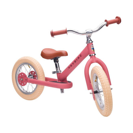 Trybike Steel Loopfiets 2-in-1 | Matt Pink