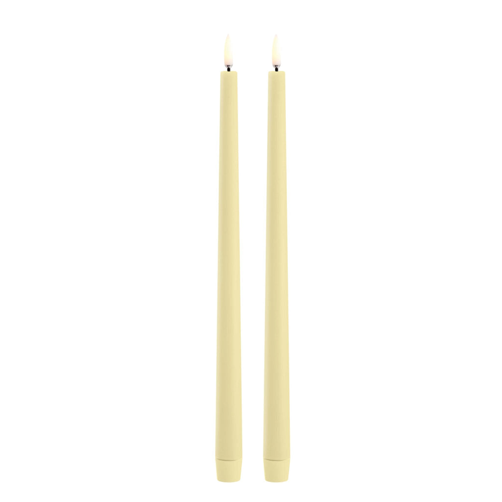 Uyuni LED Kaars Slim Taper Candle Dinerkaars 6,8x30 cm | Wheat Yellow