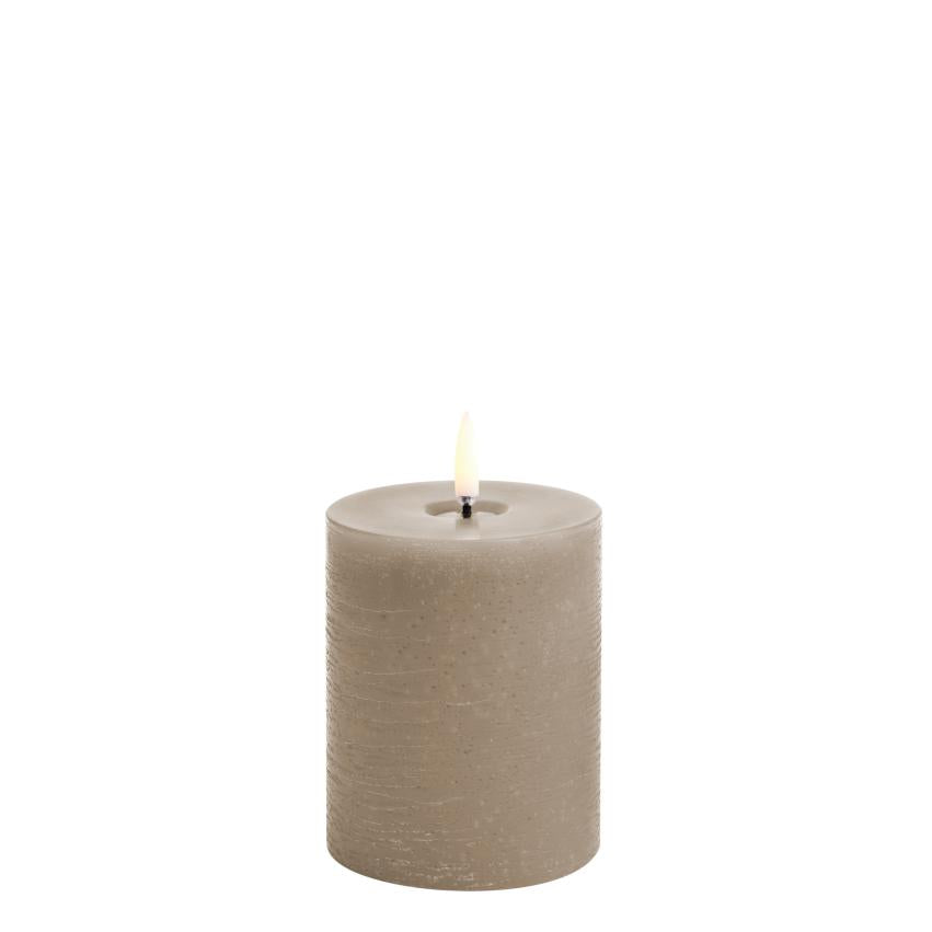 Uyuni LED Kaars Pillar Melted Candle 7,8x10 cm | Sandstone Rustic | De ...