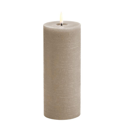 Uyuni LED Kaars Pillar Melted Candle 7,8x20 cm | Sandstone Rustic
