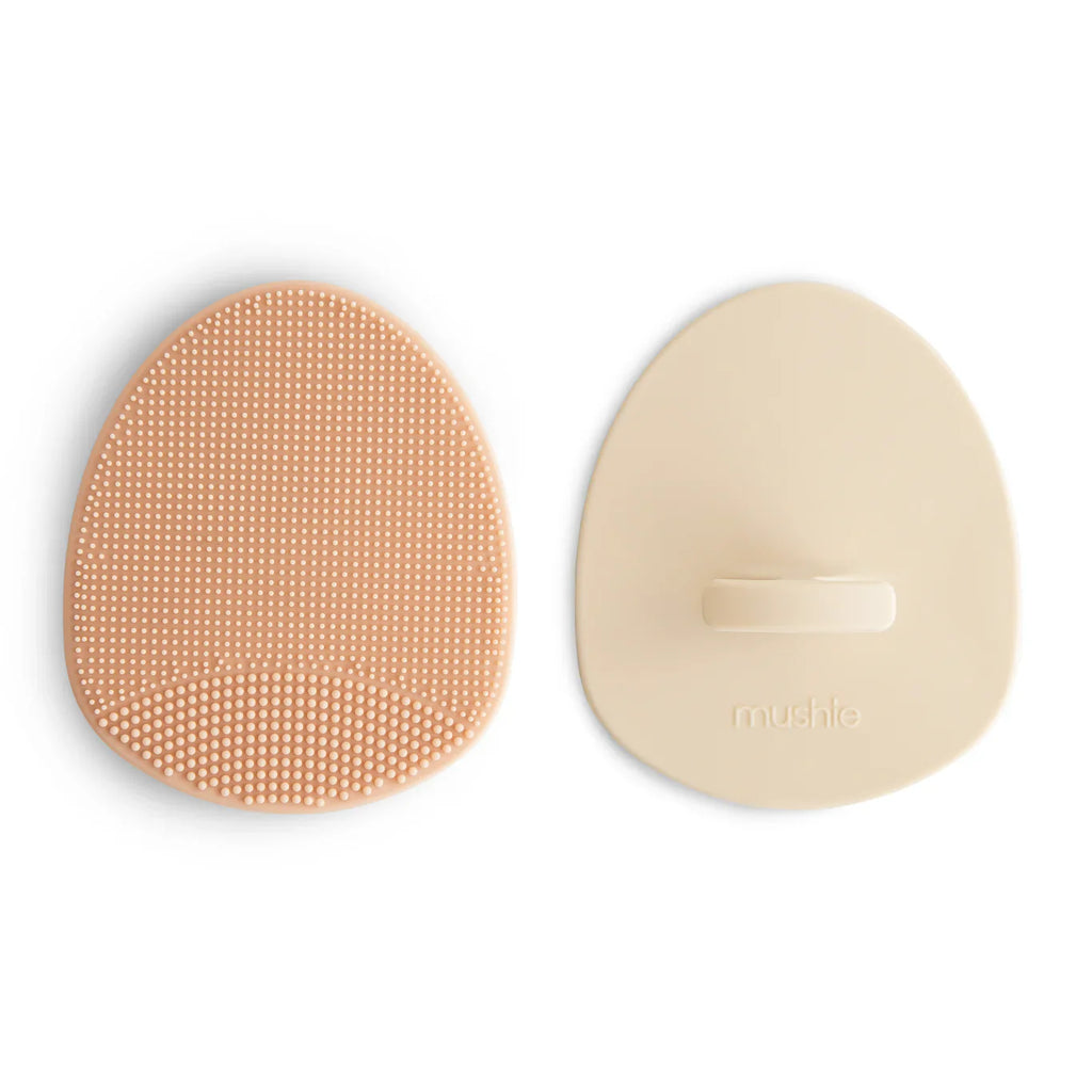 Mushie Cradle Cap Brush 2-Pack | Blush / Shifting Sand