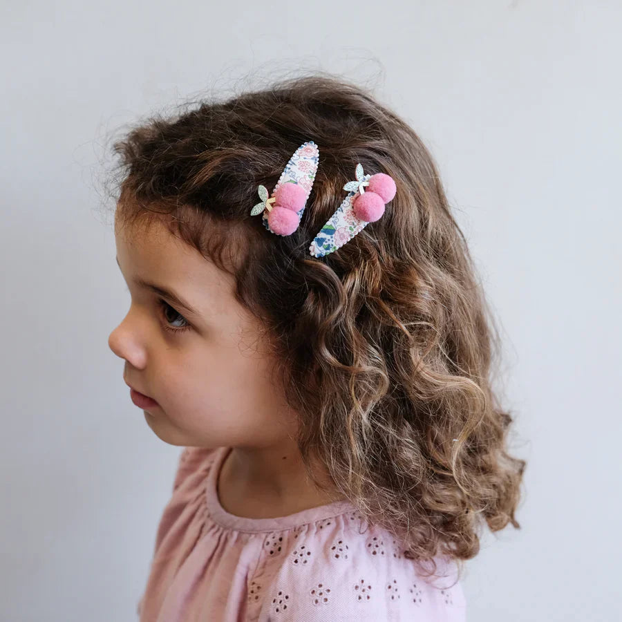 Mimi & Lula Kersen Haarspeldjes Roze Multi