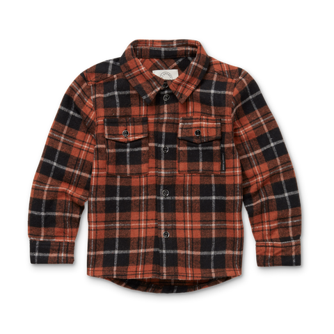 Sproet & Sprout Shirt Boys Flannel Check Hemdje | Barn Red