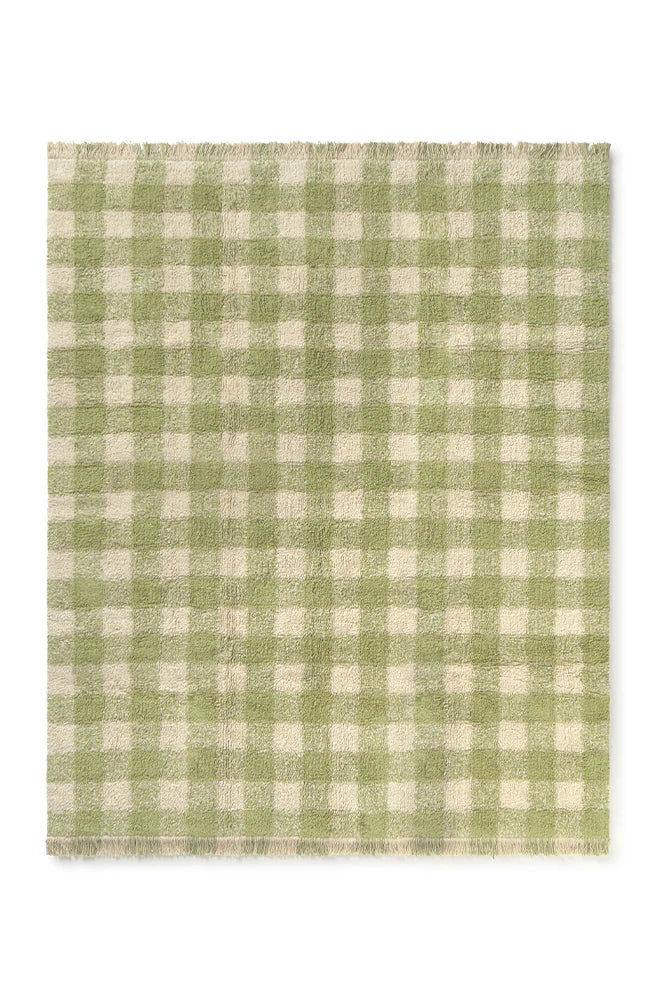 Lorena Canals Machine Wasbaar Tapijt 90x120 cm | Vichy Matcha