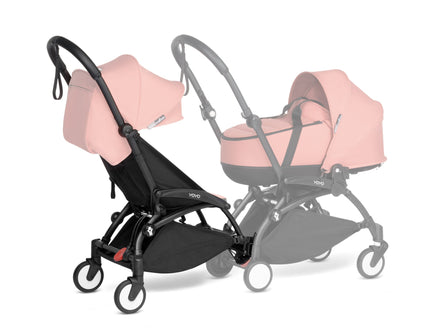 Babyzen YOYO Connect Lichte Dubbele Plooibuggy | Zwart Zonder Kap VERPAKKING BESCHADIGD*