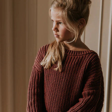 Yuki Chunky Knit Sweater | Grape