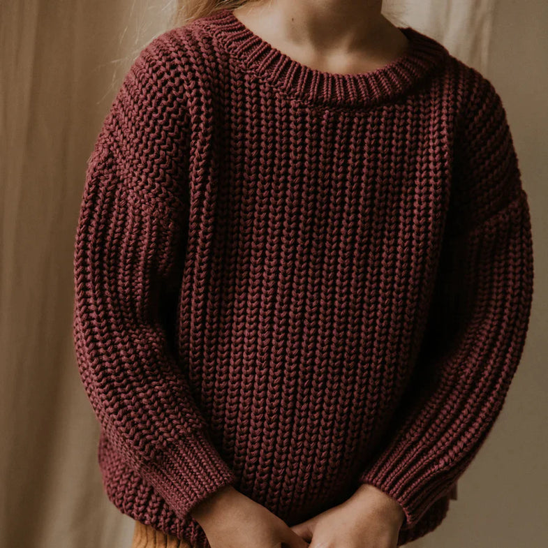 Yuki Chunky Knit Sweater | Grape
