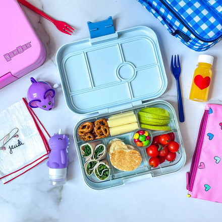 Yumbox Original 6 vakken Lekvrije Lunchbox | Surf Blue Funny Monsters