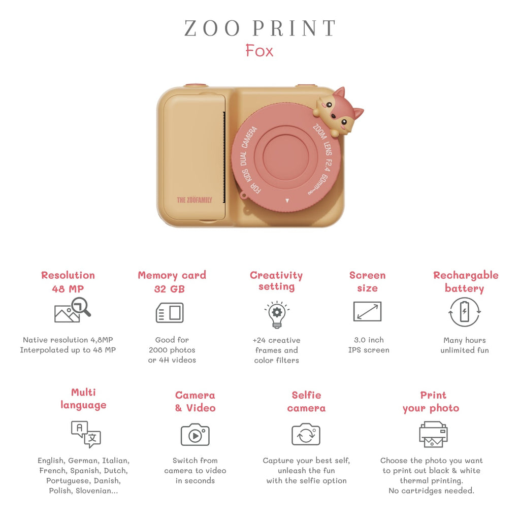 The Zoofamily Zoo print | fox